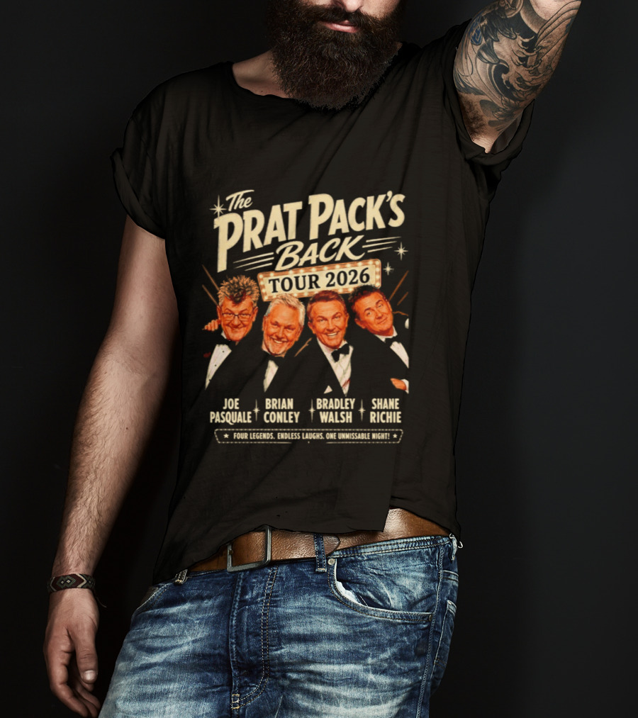 The Prat Pack's Back Tour 2026 Joe Pasquale Brian Conley Bradley Walsh Shane Richie T-Shirt