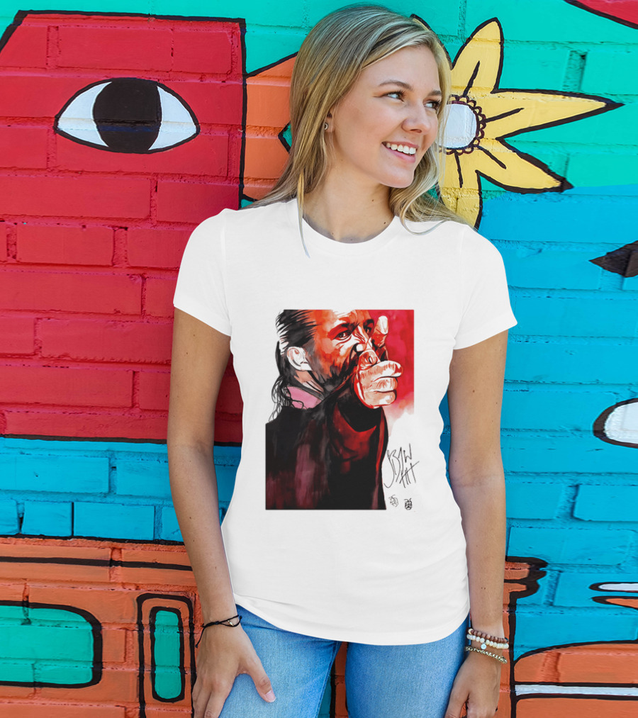 Jay White Rob Schamberger Signature Portrait Red T-Shirt