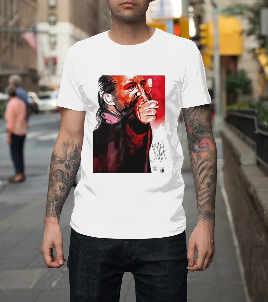 Jay White Rob Schamberger Signature Portrait Red T-Shirt