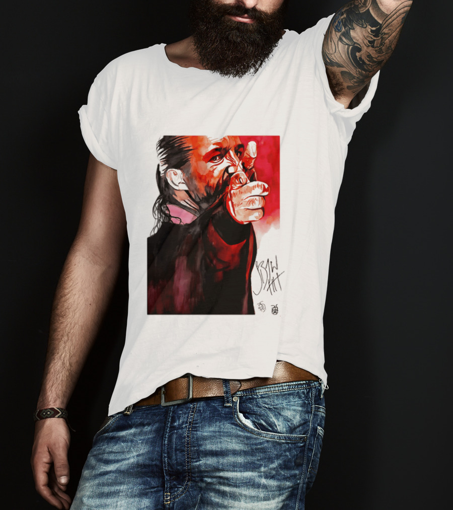 Jay White Rob Schamberger Signature Portrait Red T-Shirt