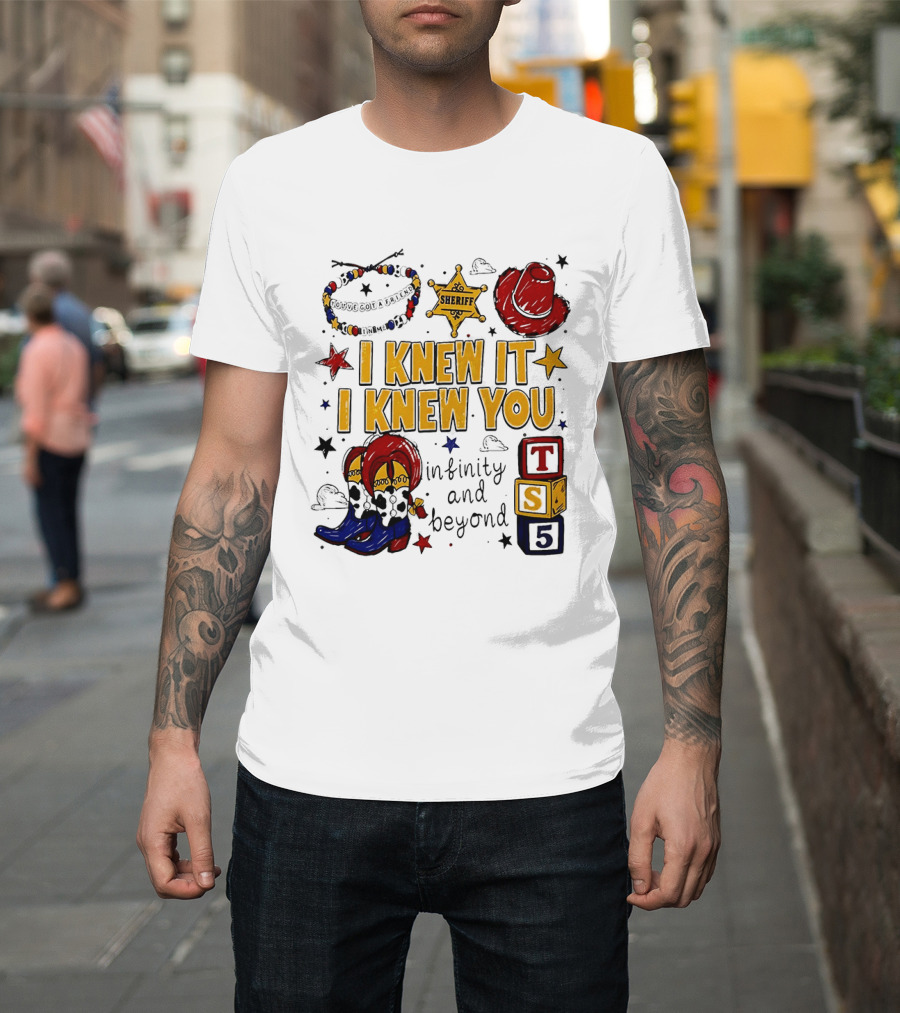 Woody Buzz Lightyear Sheriff Infinity And Beyond Blocks T-Shirt