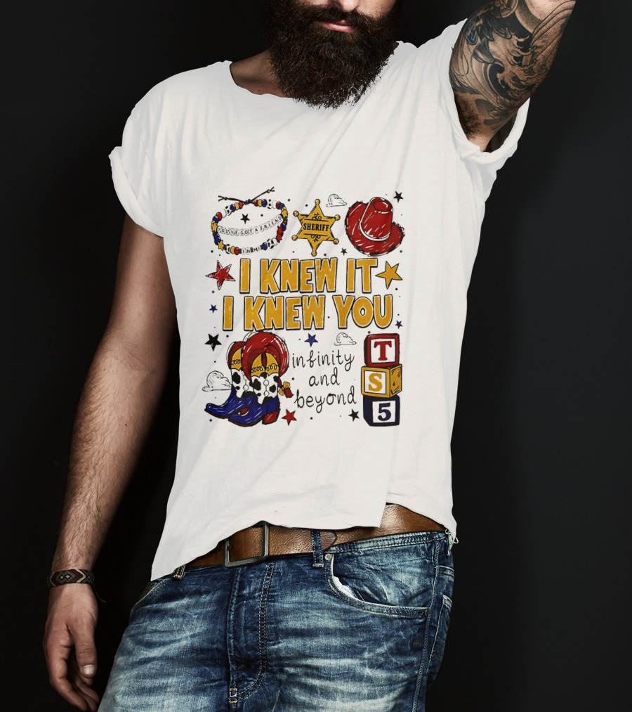 Woody Buzz Lightyear Sheriff Infinity And Beyond Blocks T-Shirt