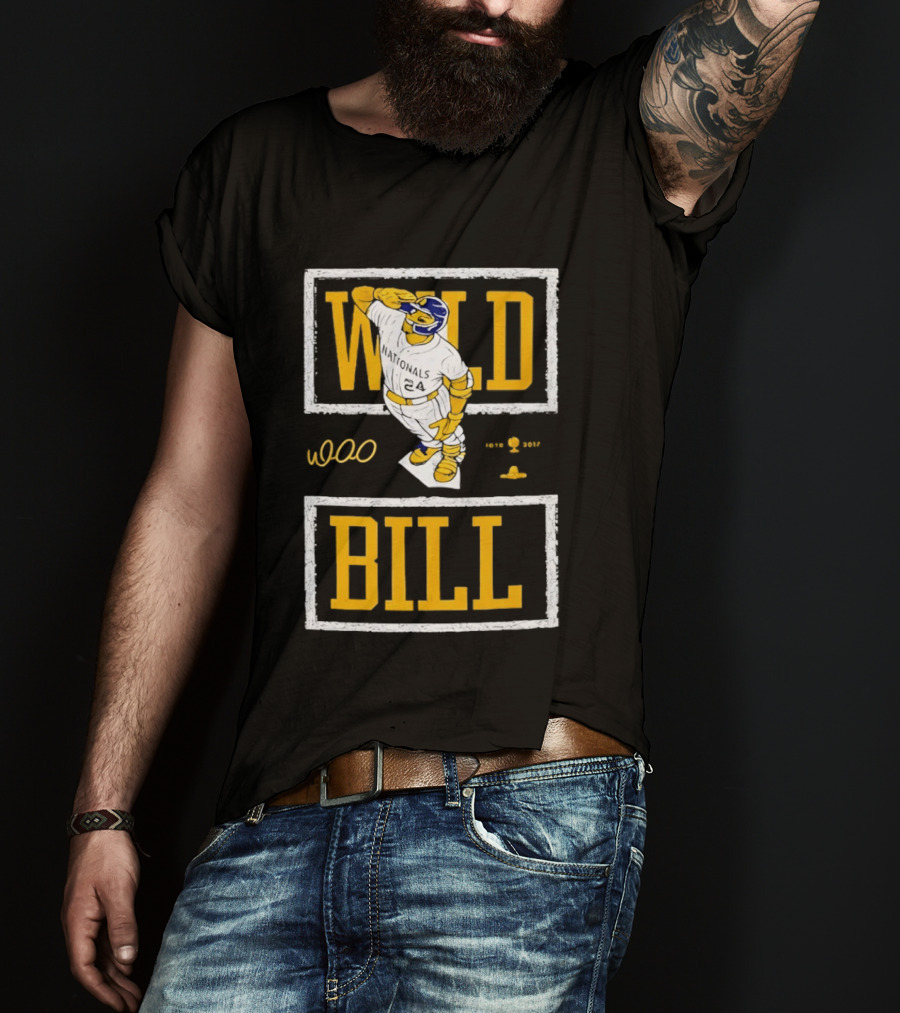 Wild Bill Nationals No 24 Baseball Player Batting Pose T-Shirt