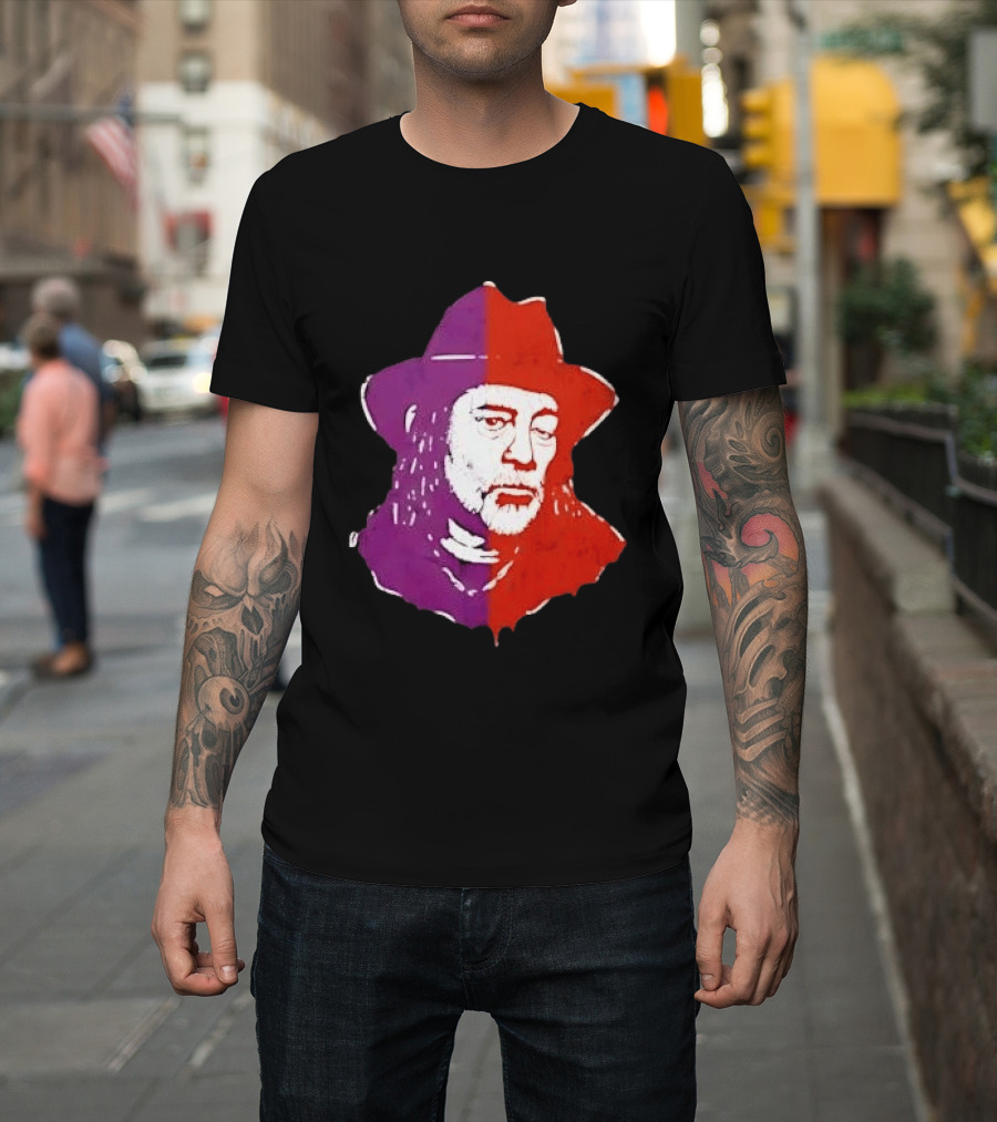 Willie Nelson Face Pop Art Style Cowboy Hat T-Shirt
