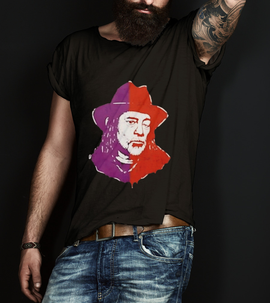Willie Nelson Face Pop Art Style Cowboy Hat T-Shirt