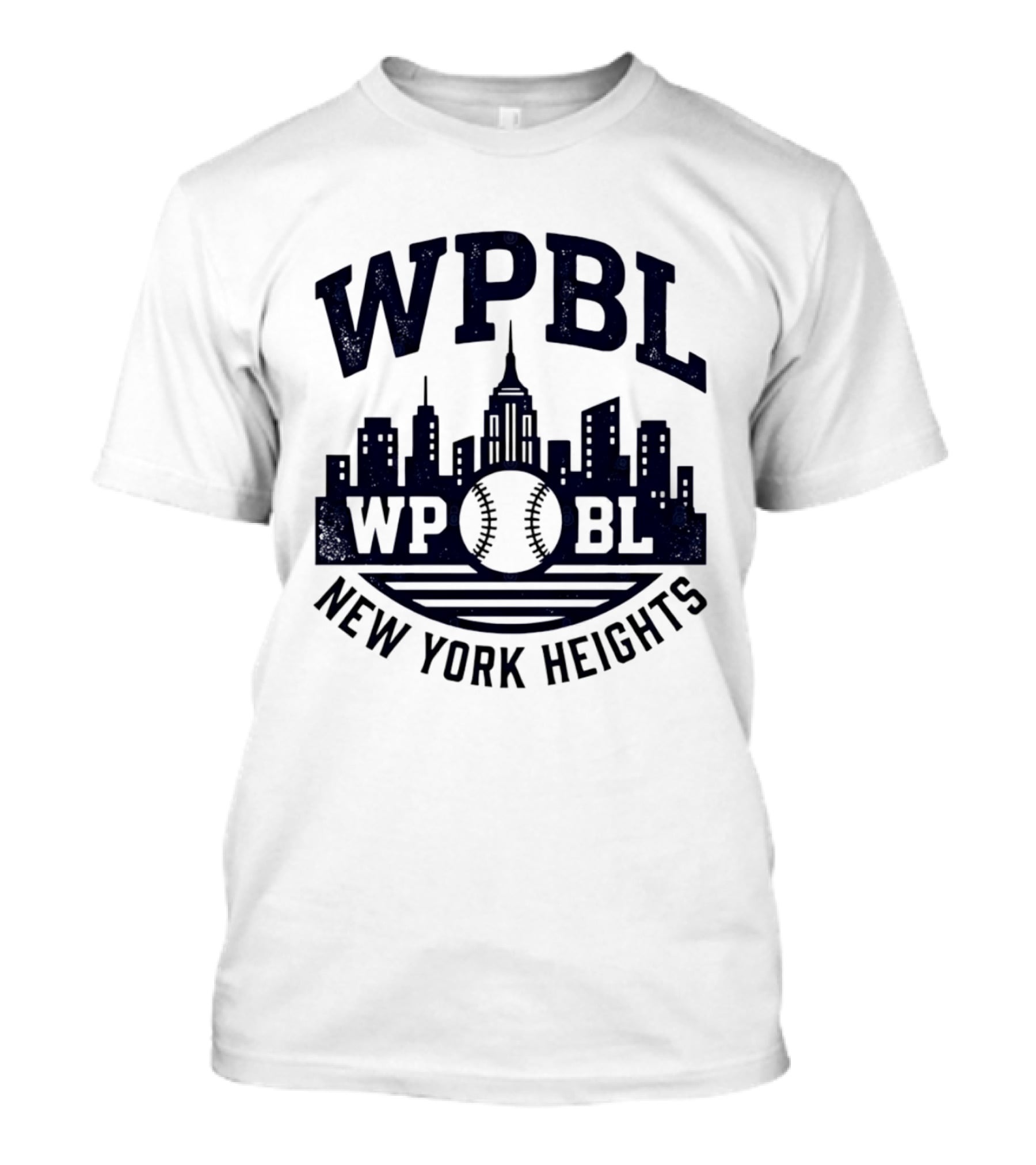 WPBL New York Heights Baseball Skyline Cityscape T-Shirt