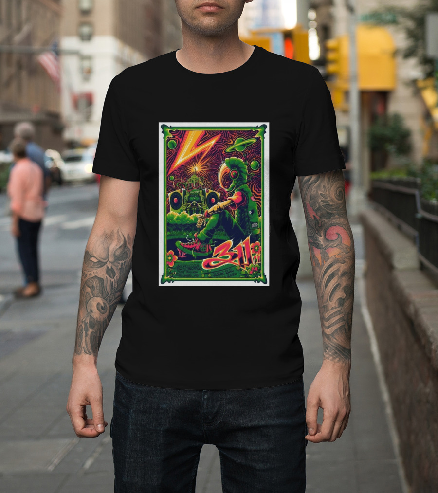 311 Merriweather Post Pavilion Columbia MD July 22 2026 Psychedelic Robot Alien T-Shirt