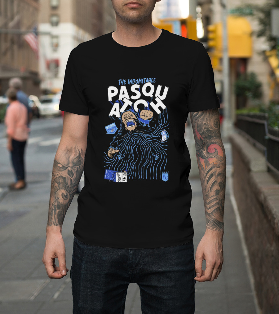 2026 Royals The Indomitable Pasquatch He's Here Fear The Beard KC Baseball T-Shirt