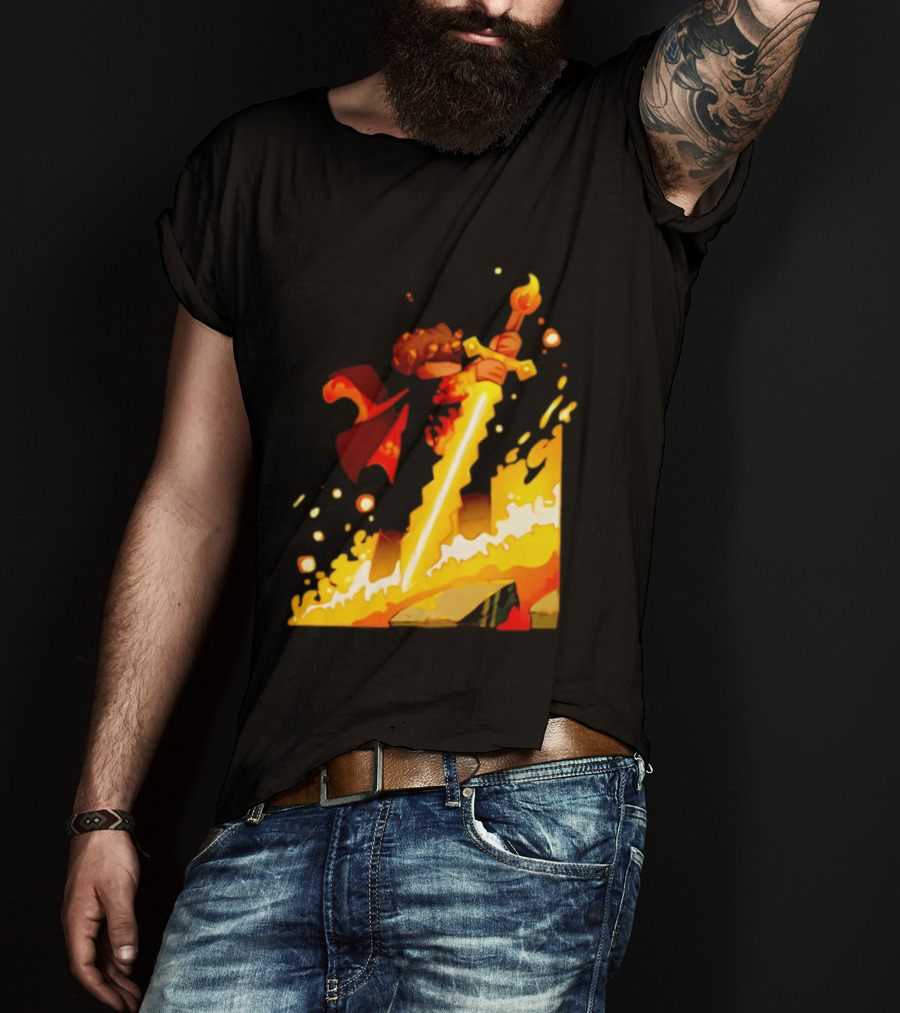 FlameFrags Sword Gaming Fantasy Adventure Warrior T-Shirt