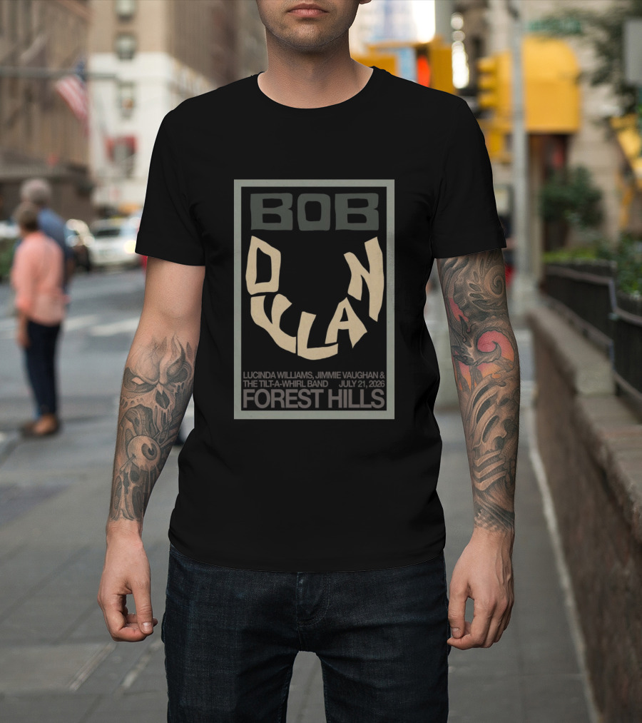 Bob Dylan Lucinda Williams Jimmie Vaughan July 21 2026 Forest Hills T-Shirt