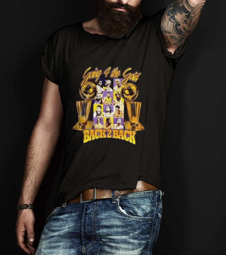 Los Angeles Lakers Going 4 The Gold Back 2 Back Champions T-Shirt