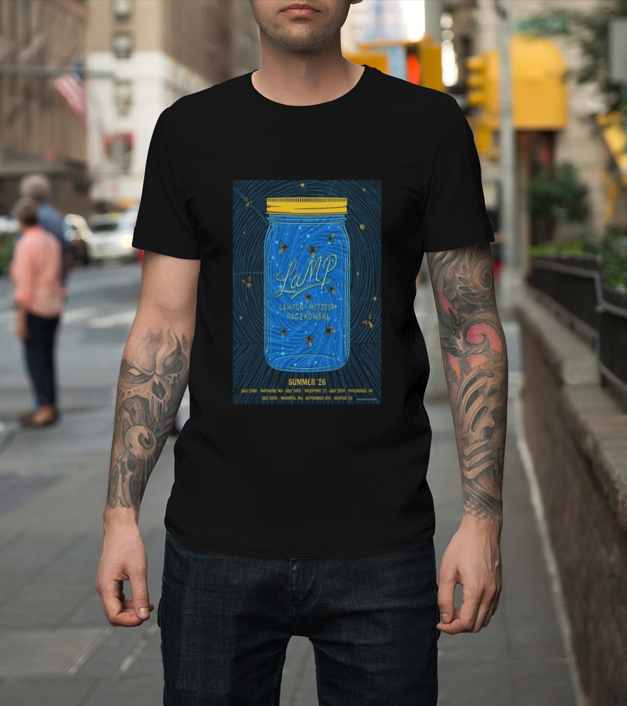 LAMP Summer '26 Tour Lawton Metzger Paczkowski With Fireflies And Dates T-Shirt