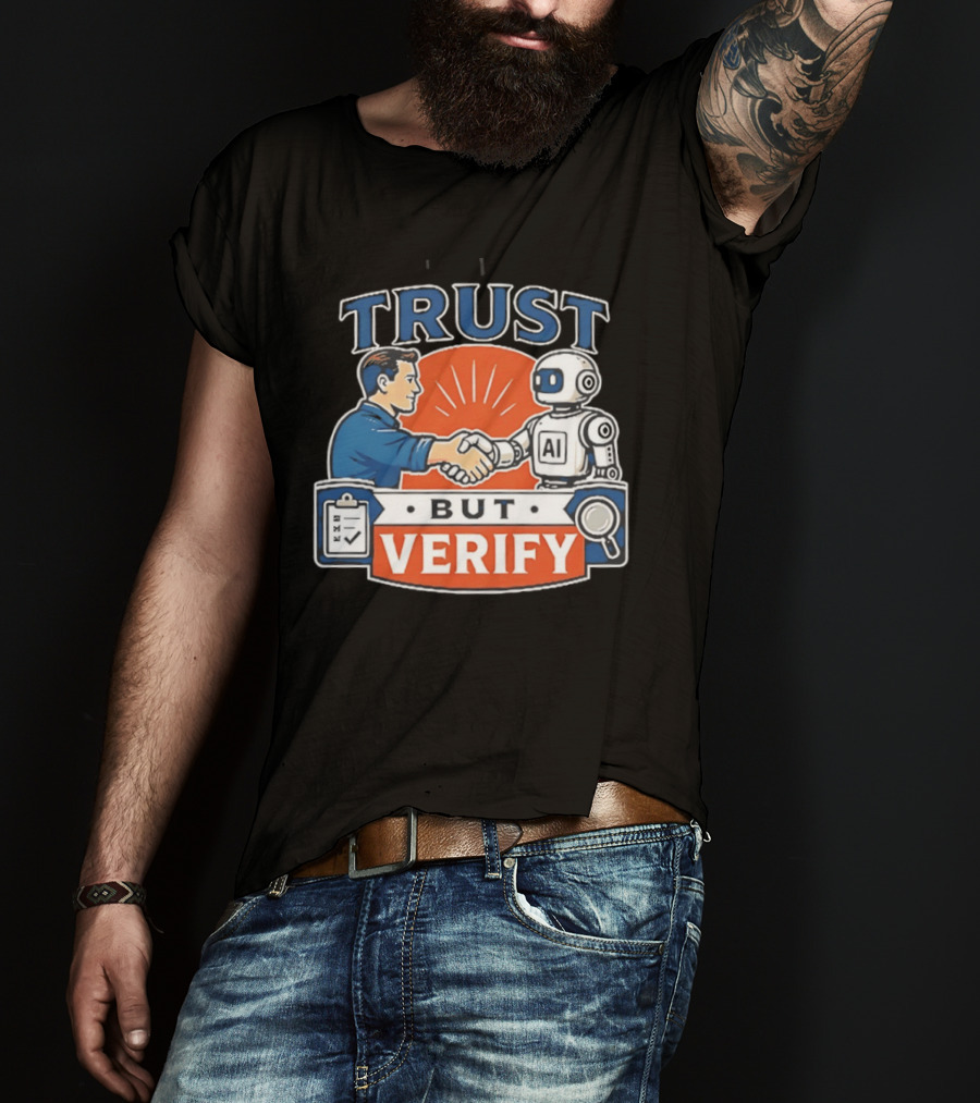 TRUST Human Handshake With AI Robot But Verify T-Shirt