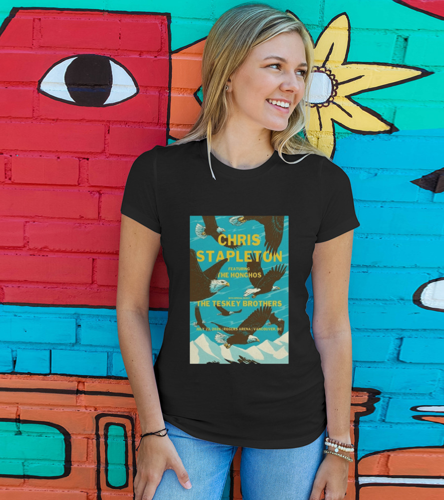 Chris Stapleton Vancouver Concert Featuring The Honchos And The Teskey Brothers July 22 2026 Rogers Arena T-Shirt