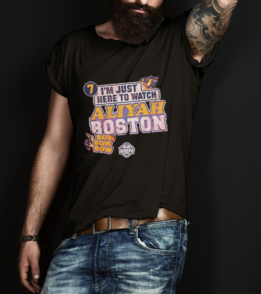 I'm Just Here To Aliyah Boston WNBA Bow Bow Bow 7 T-Shirt