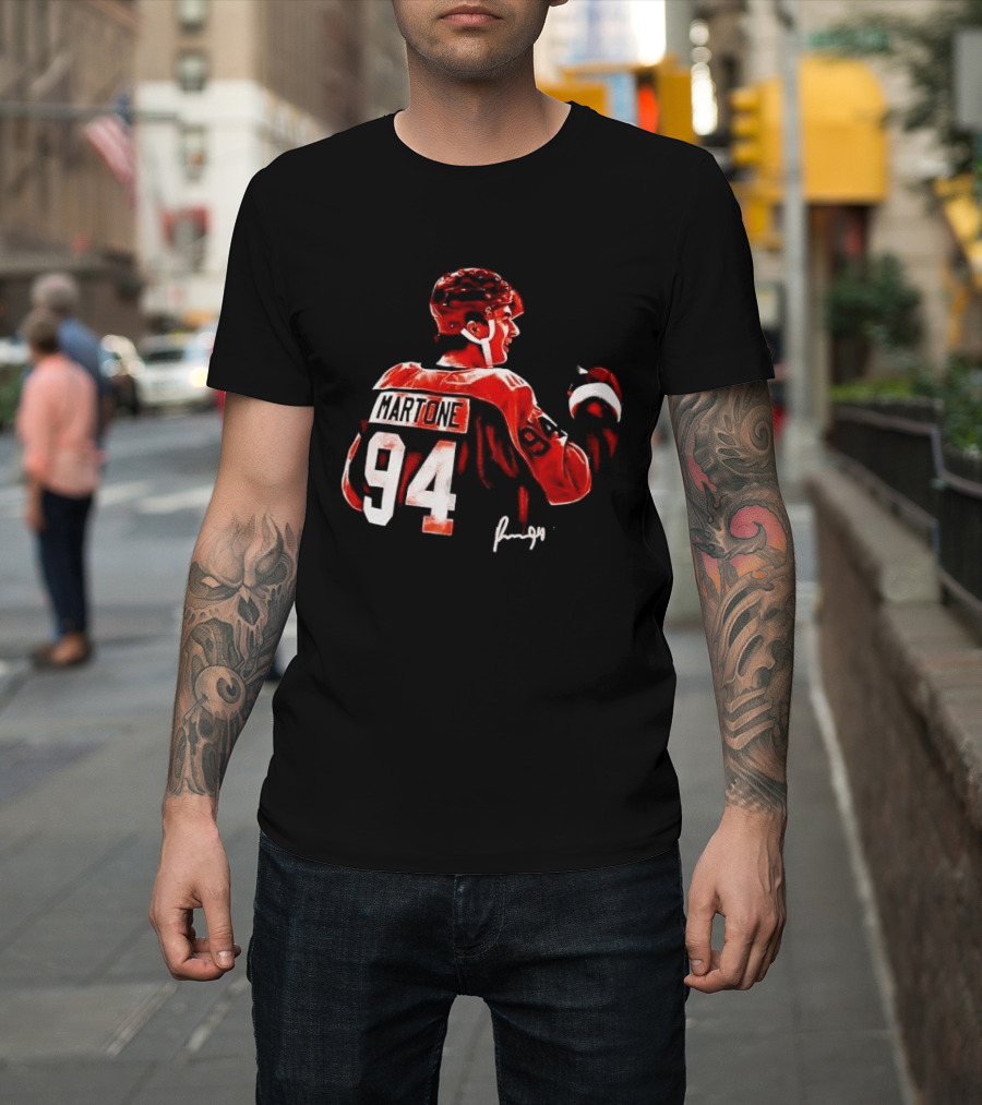 Martone 94 Hockey Player Jersey Design Rugged T-Shirt