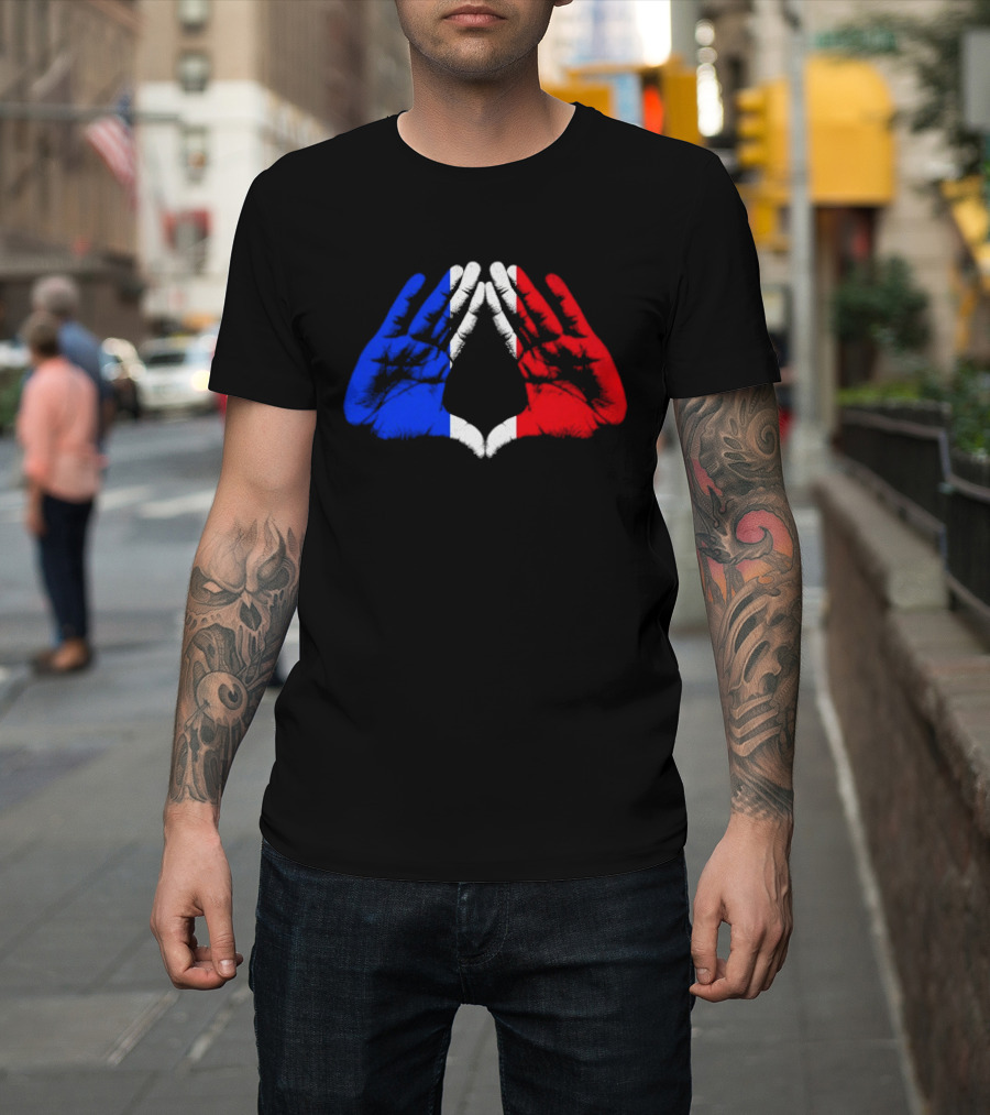 Reasonable Doubt 30th Anniversary Paris Tour French Flag Hands Icon J Z30 T-Shirt