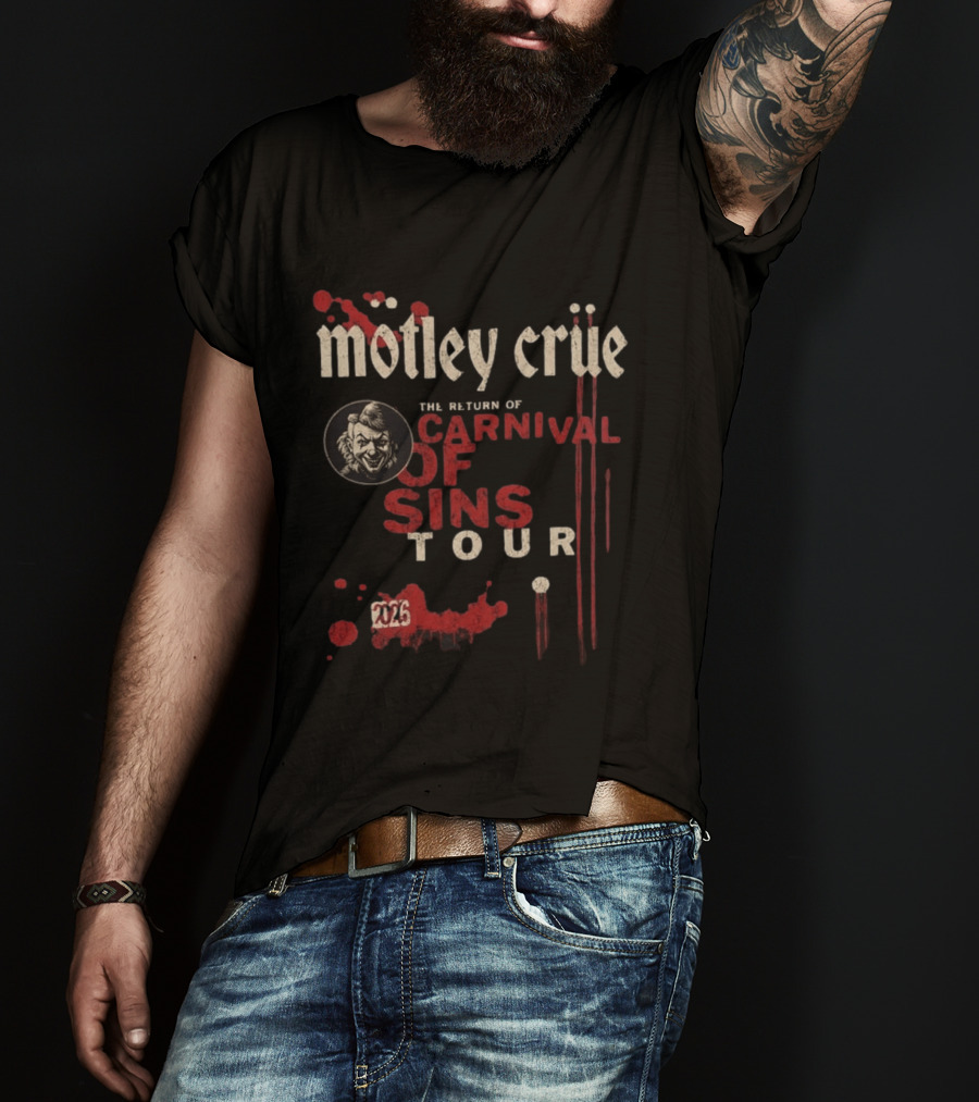 Motley Crue The Return Of Carnival Of Sins Tour 2026 T-Shirt
