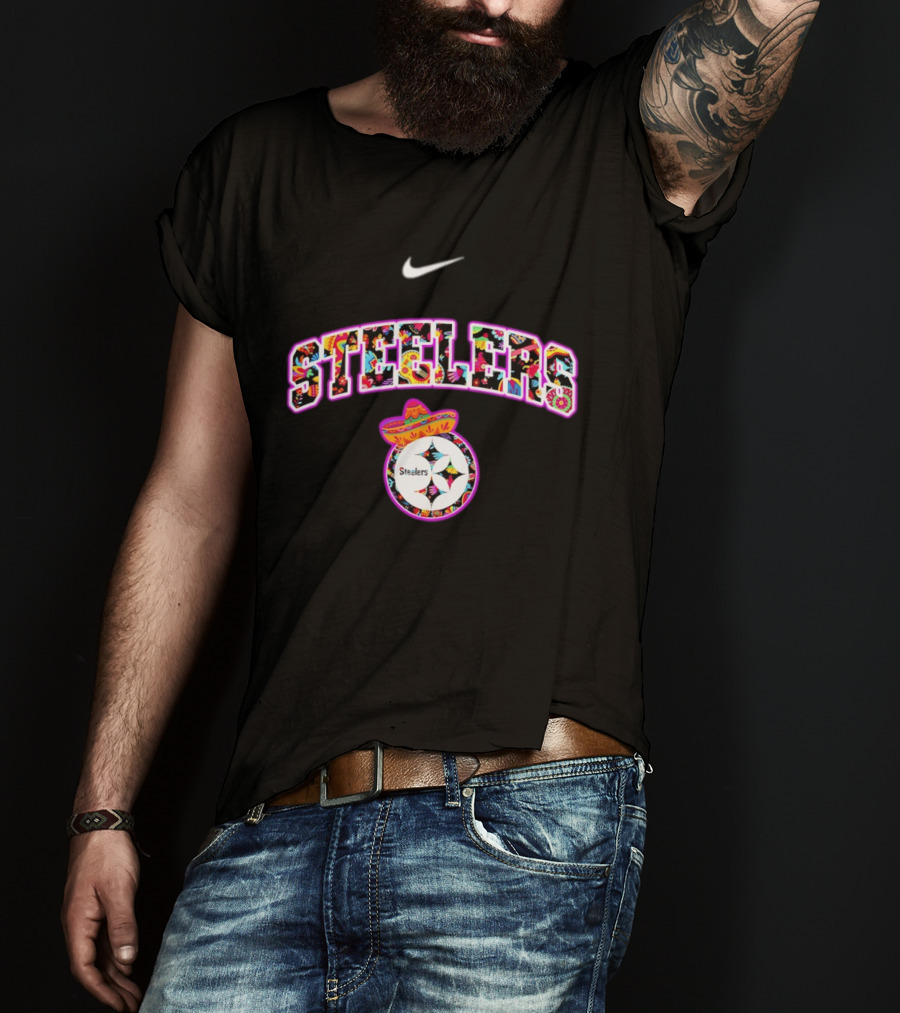 Nike Pittsburgh Steelers Hispanic Heritage Sombrero Fiesta T-Shirt