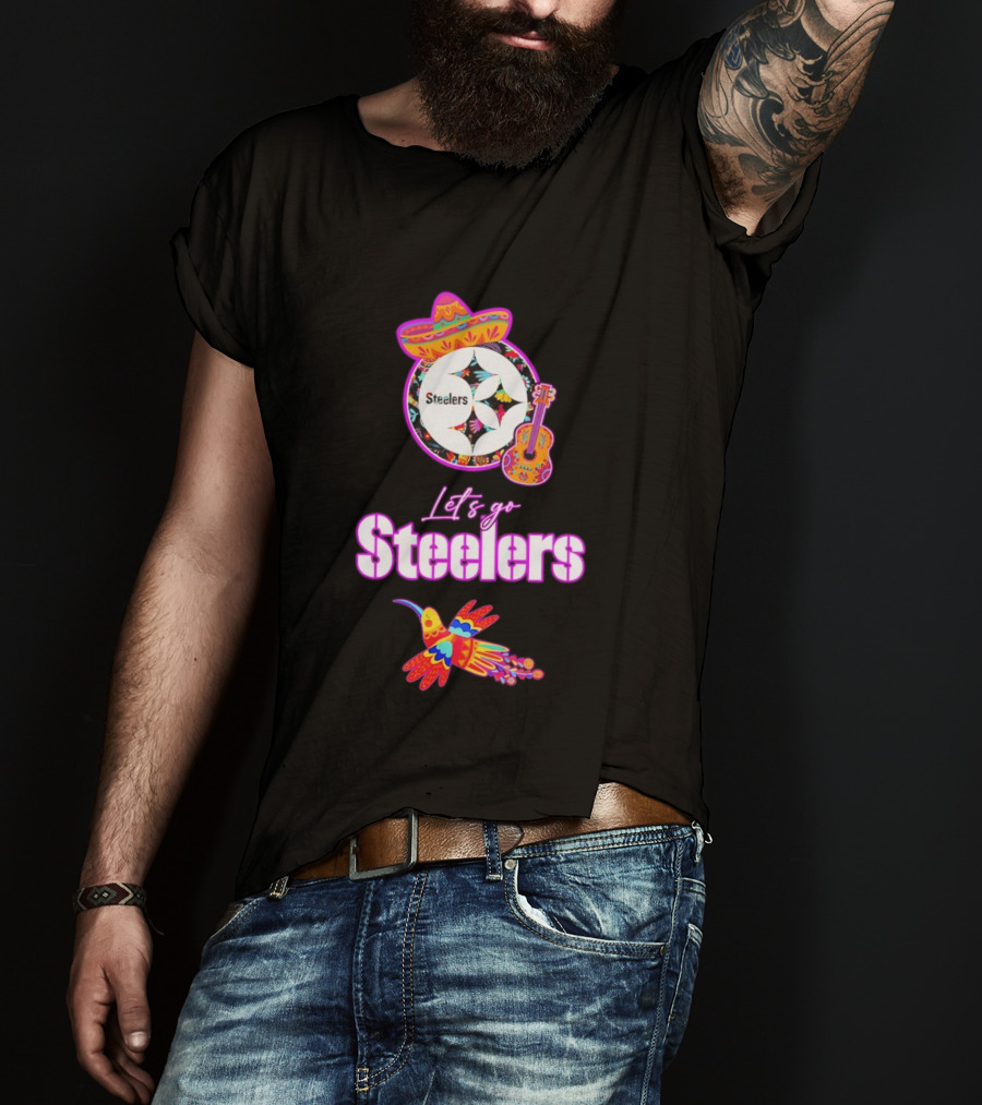 Pittsburgh Steelers Let's Go Fiesta Mexican Folk Hispanic Heritage T-Shirt
