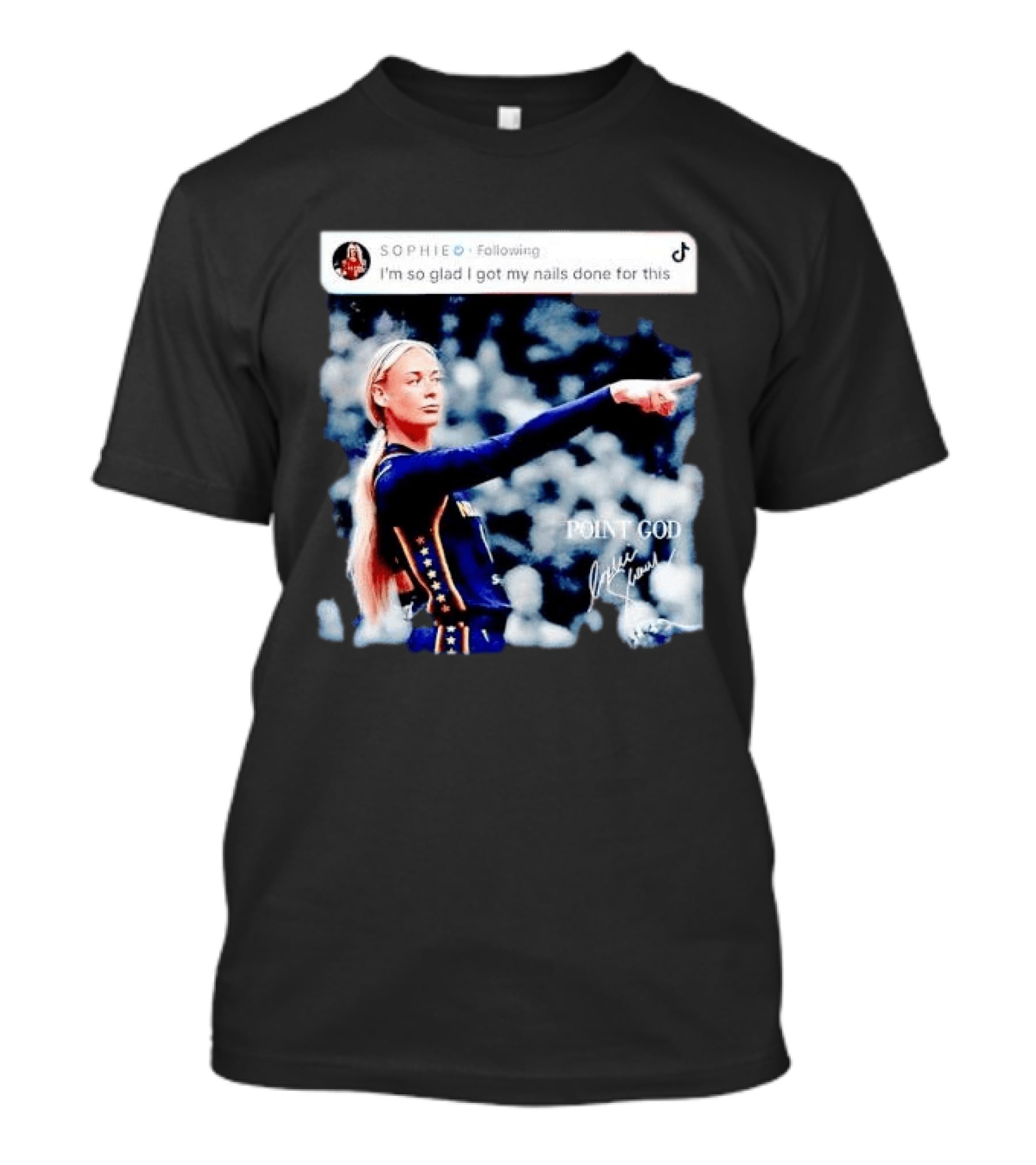 Sophie Cunningham Point God Indiana Fever I'm So Glad I Got My Nails Done For This T-Shirt