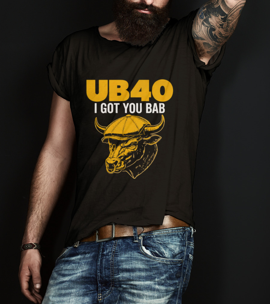 UB40 I Got You Bab With Bull Graphic In Yellow And White T-Shirt