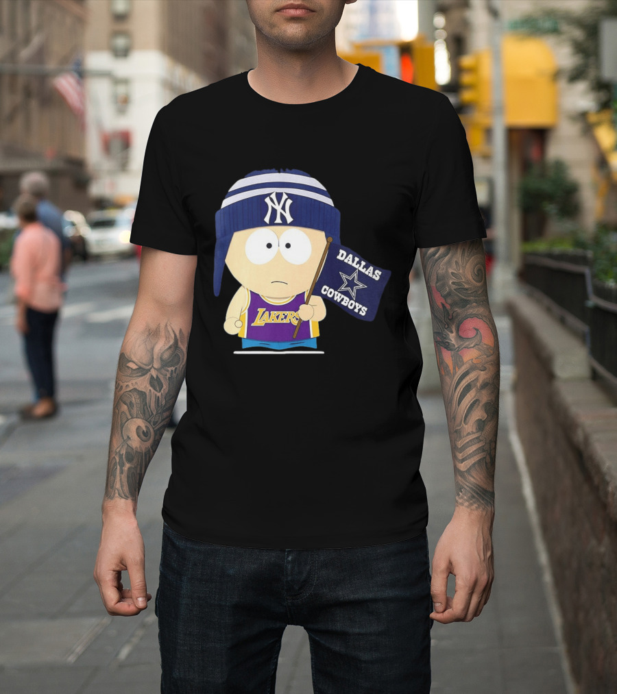Stan Marsh Lakers Dallas Cowboys Flag Yankees Hat T-Shirt