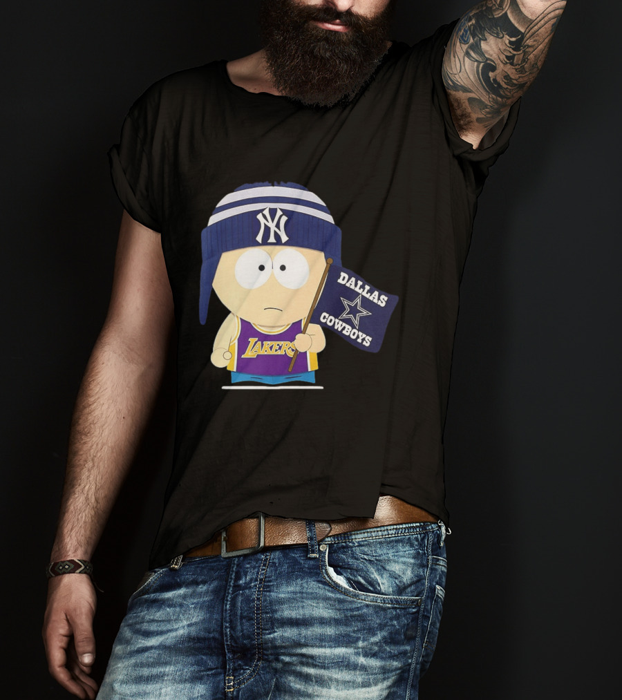 Stan Marsh Lakers Dallas Cowboys Flag Yankees Hat T-Shirt