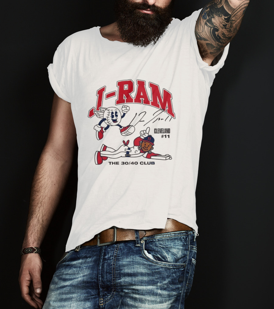 J RAM Jose Ramirez The 30/40 Club Cleveland 11 Baseball T-Shirt
