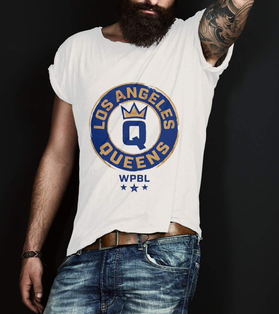 Los Angeles Queens WPBL Women's Professional Basketball League Crest T-Shirt