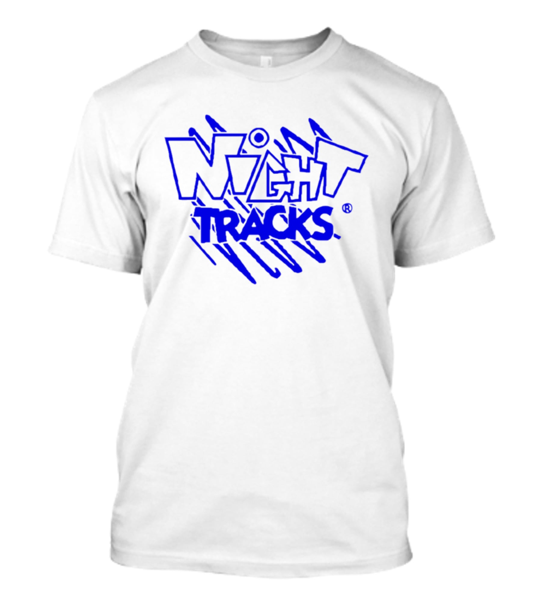 Night Tracks Retro Bold Blue T-Shirt