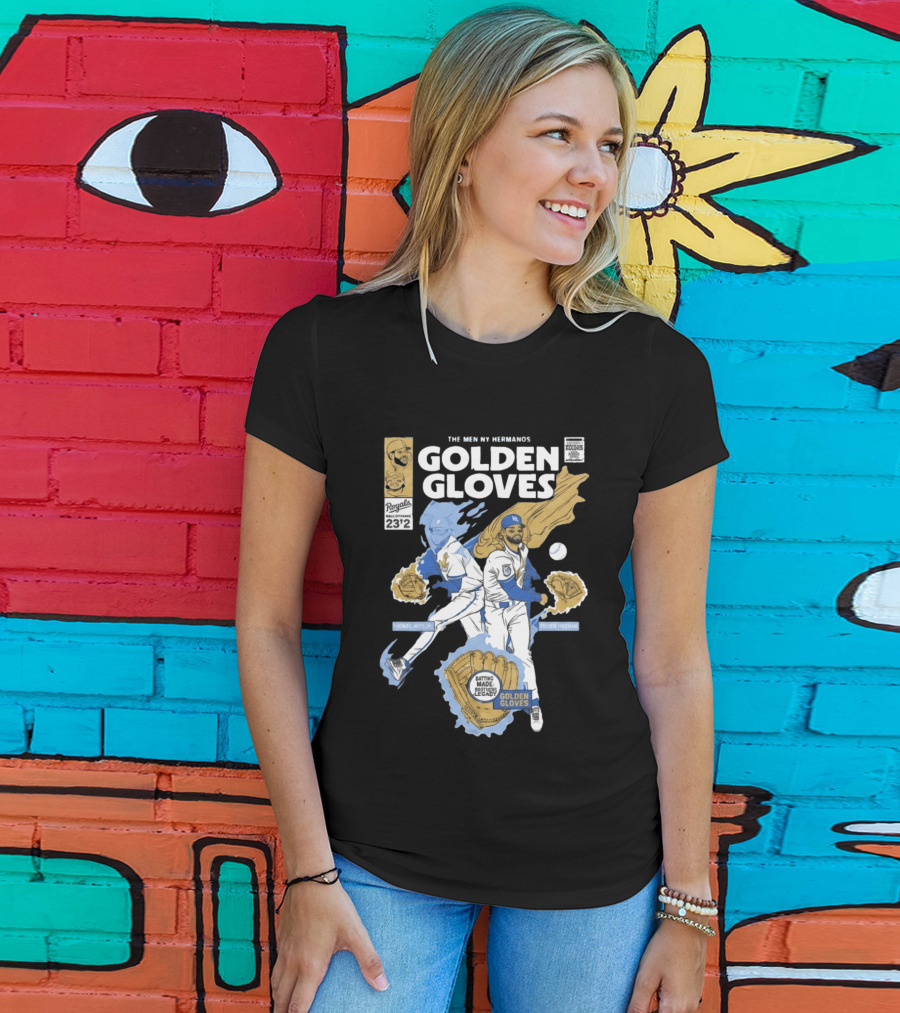 The Meniny Hermanos Royals Hall Of Fame 2026 Golden Gloves Bobby Witt Jr Freddie Freeman T-Shirt