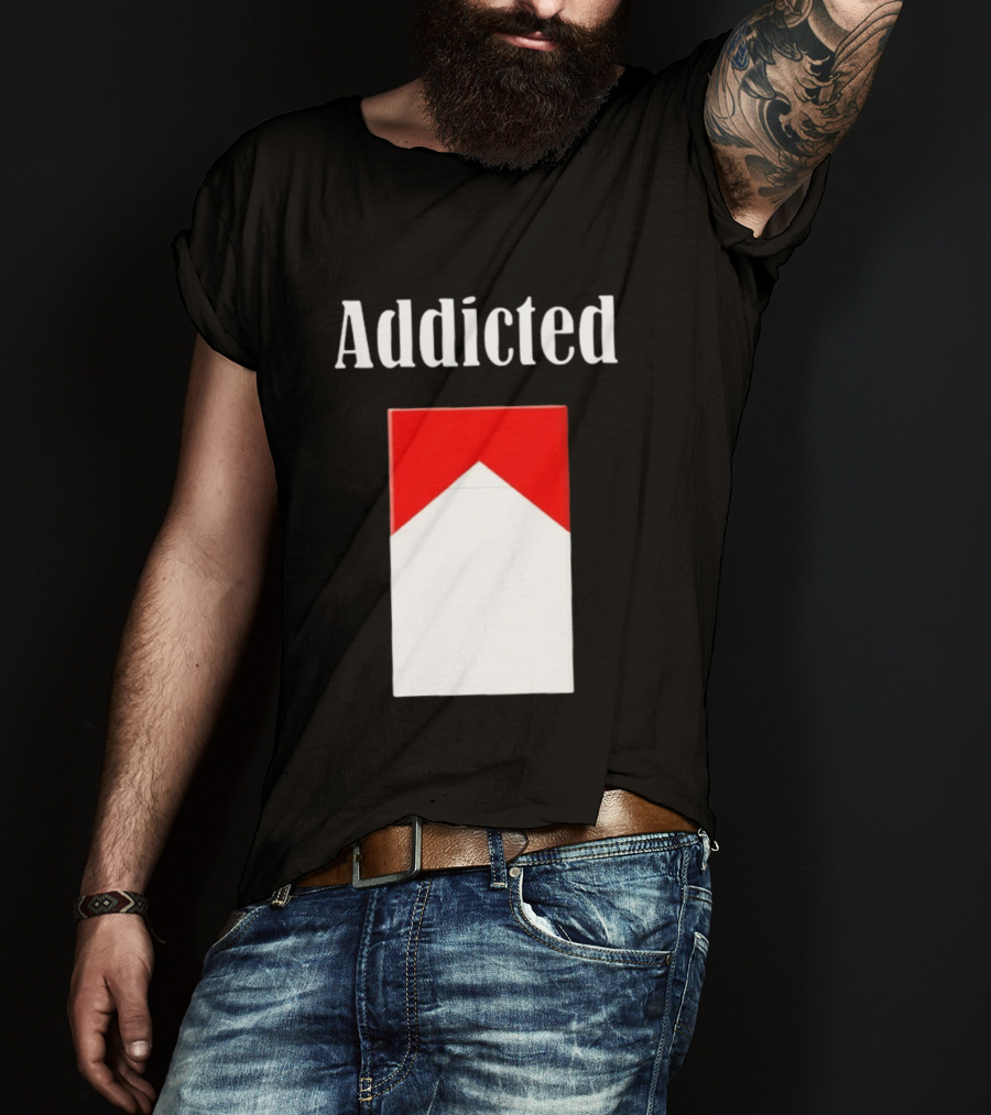 Addicted Cigarette Pack Minimalist Marlboro T-Shirt