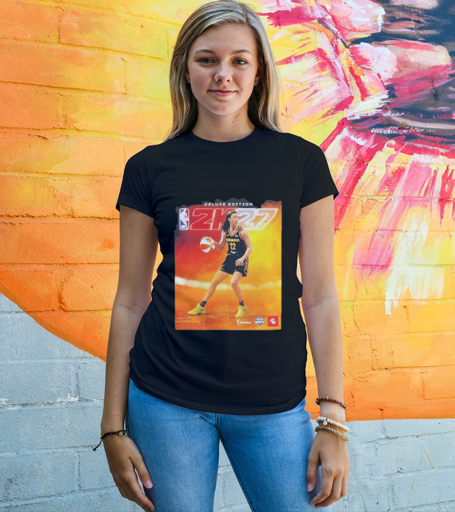 WNBA Caitlin Clark Indiana Fever NBA 2K27 Deluxe Edition Cover Athlete T-Shirt