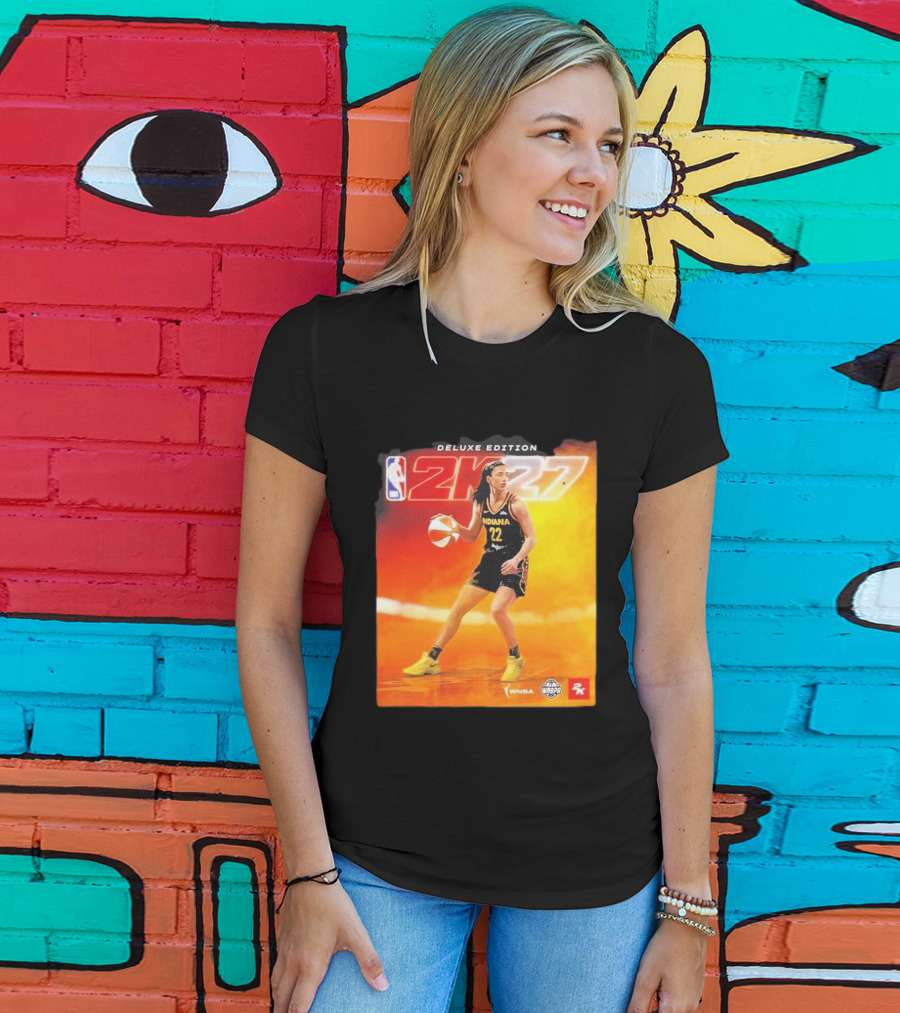 WNBA Caitlin Clark Indiana Fever NBA 2K27 Deluxe Edition Cover Athlete T-Shirt