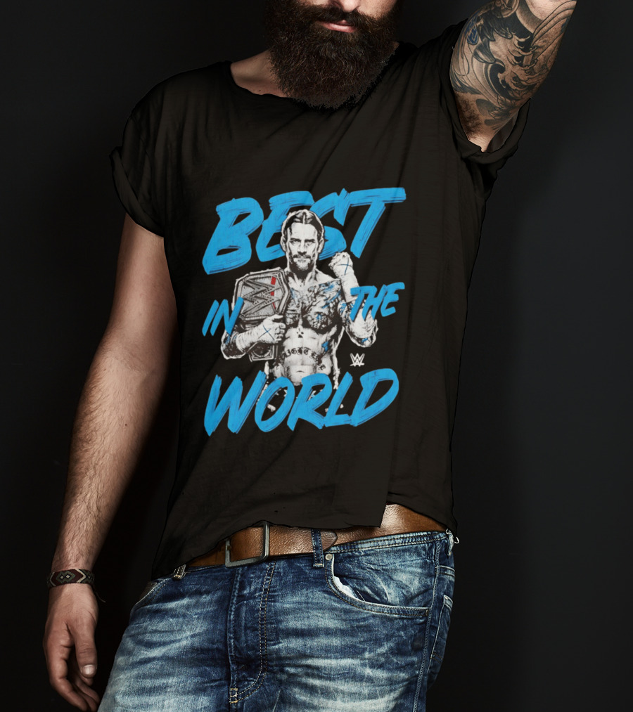 CM Punk Best In The World WWE Champion Sketch T-Shirt