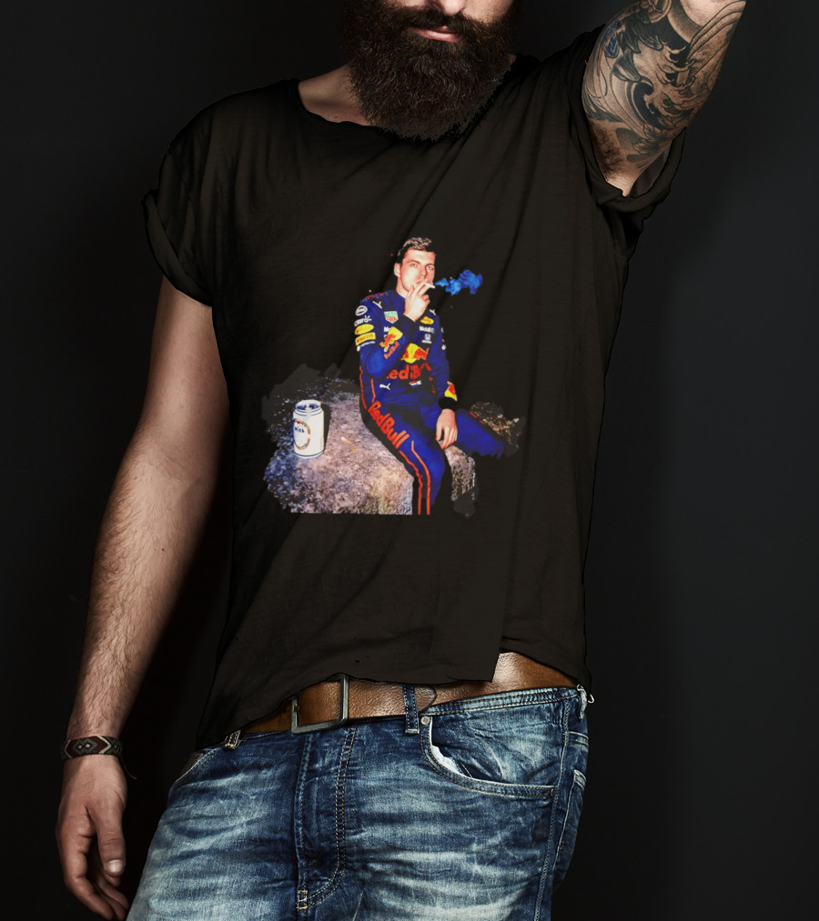 Max Verstappen Red Bull Racing Formula 1 Driver Smoking Racing Suit T-Shirt