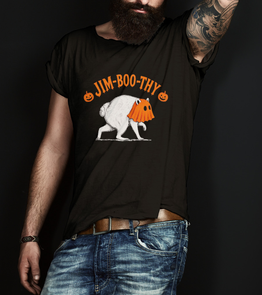 Jim Boo Thy Trash Panda Ghost Raccoon Halloween Meme T-Shirt