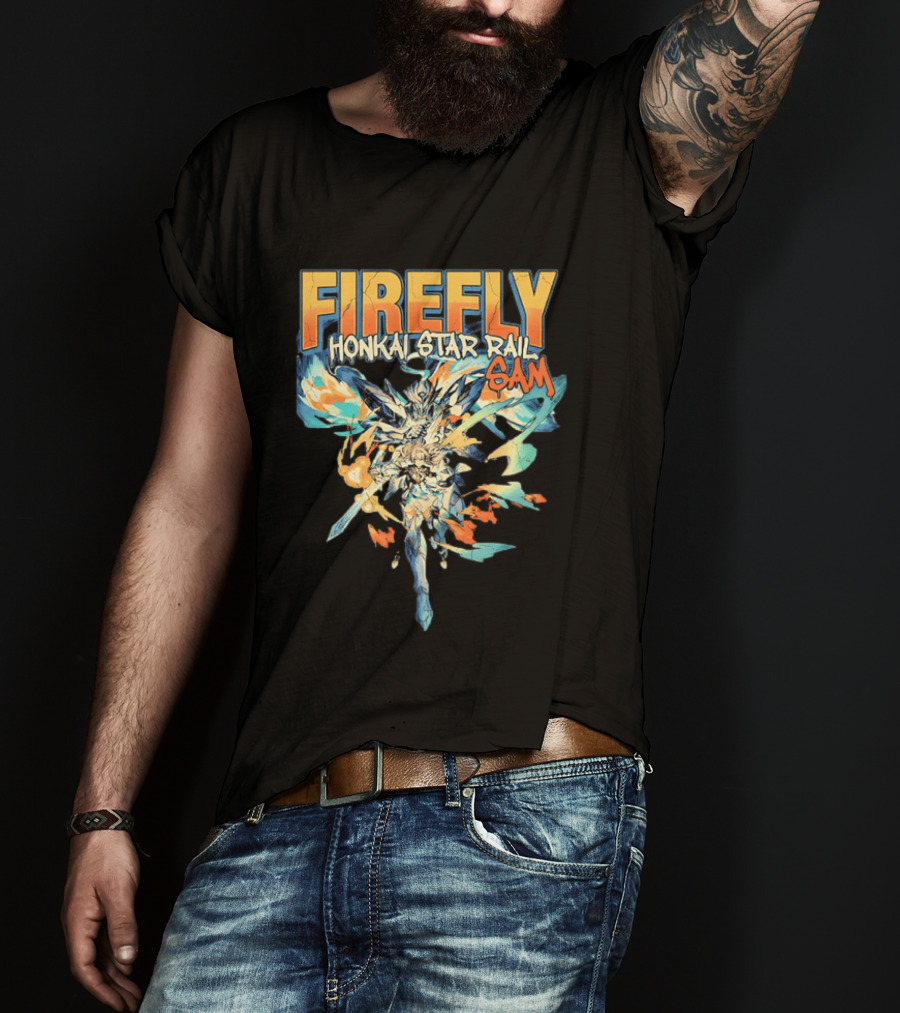 Firefly Honkai Star Rail Sam Explosive Art Style And Dynamic Characters T-Shirt