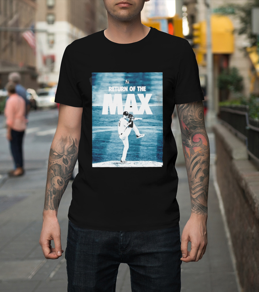 Return Of The Max Fried New York Yankees 54 MLB Pitching Action T-Shirt