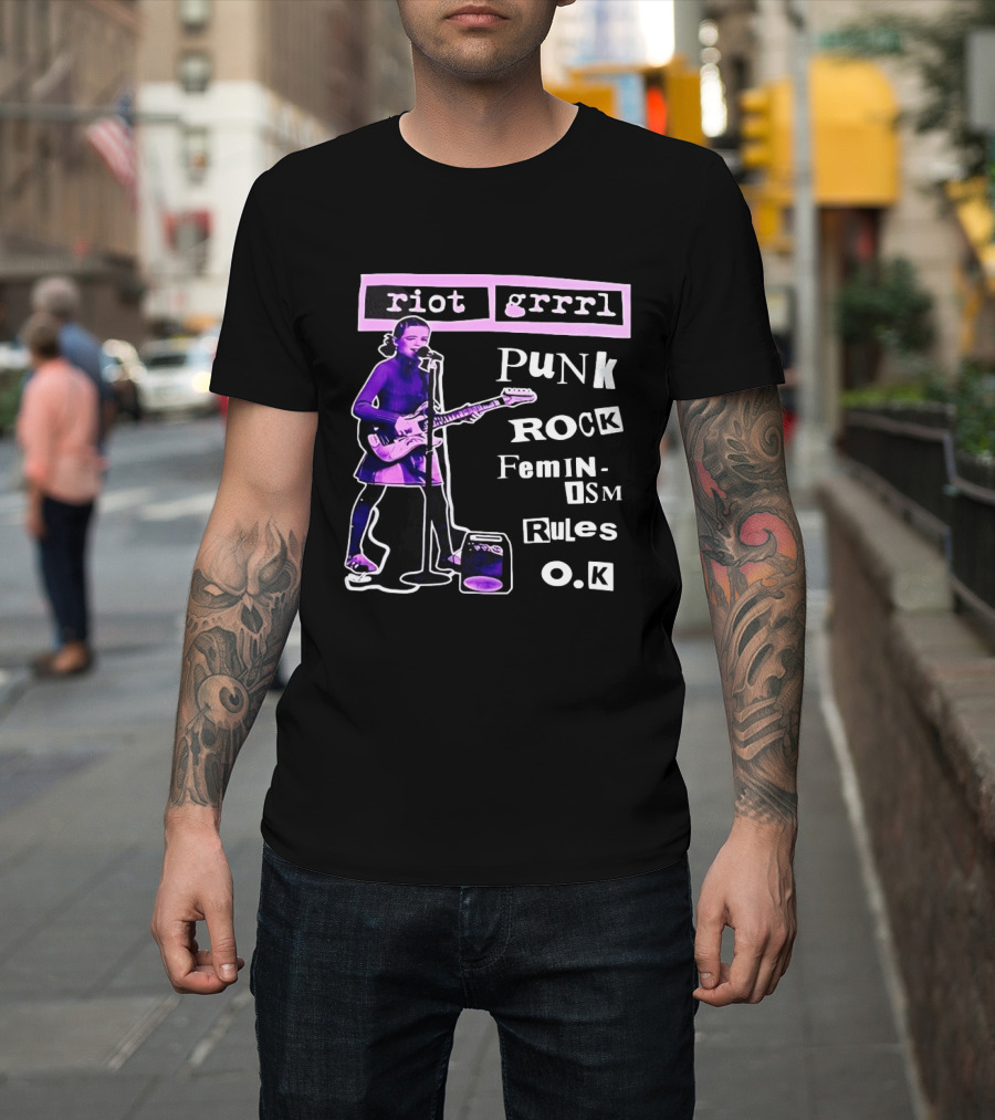 Riot Grrrl Punk Rock Feminism Rules OK T-Shirt