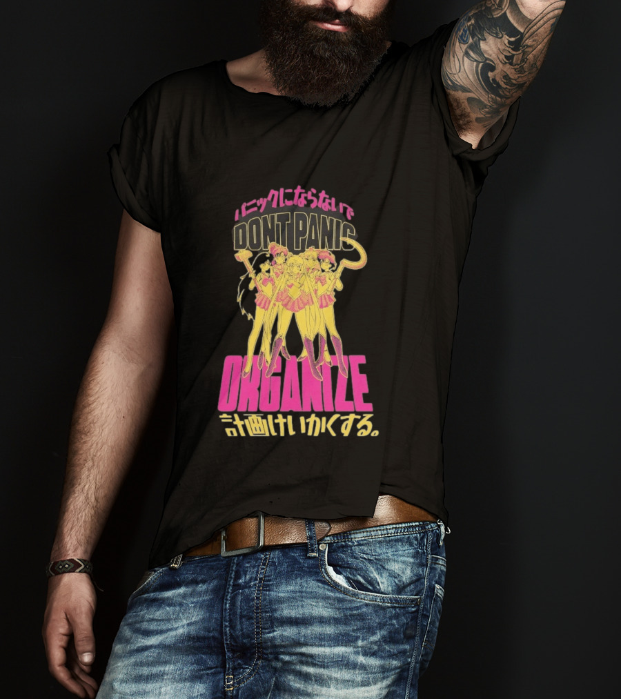 Sailor Moon Don't Panic Organize Japanese T-Shirt