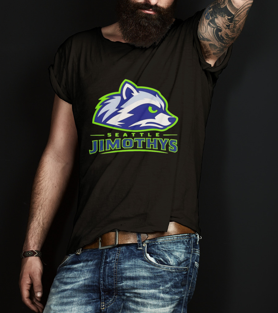 Seattle Jimothys Raccoon Trash Panda Meme Seahawks T-Shirt