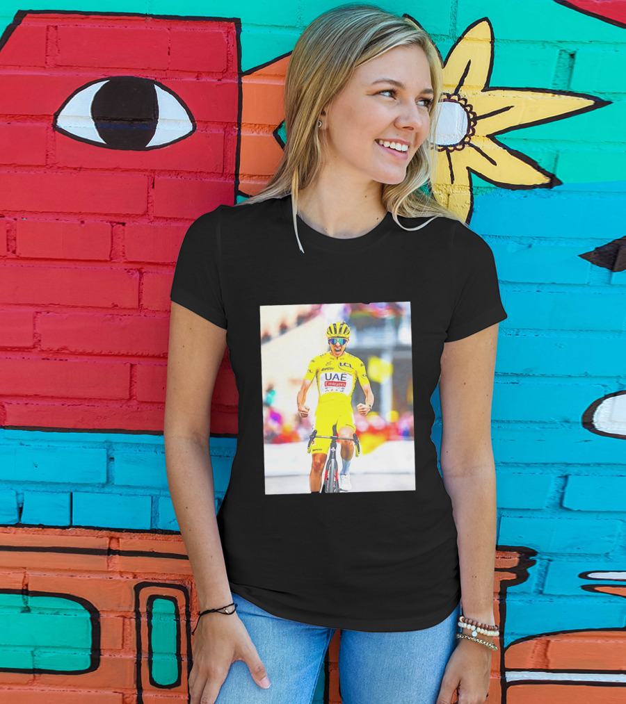 Tadej Pogačar UAE Team Emirates Tour De France Victory Moment T-Shirt