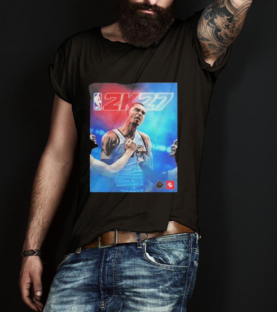 Victor Wembanyama NBA 2K27 Cover Athlete Basketball Gaming 2K Sports T-Shirt