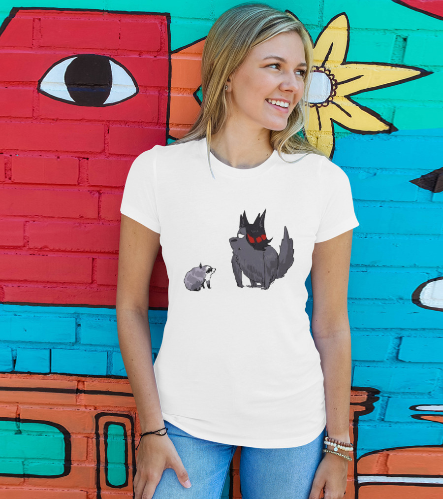 Mr Looper And Jimothy Raccoon Cartoon Funny Animal Characters T-Shirt