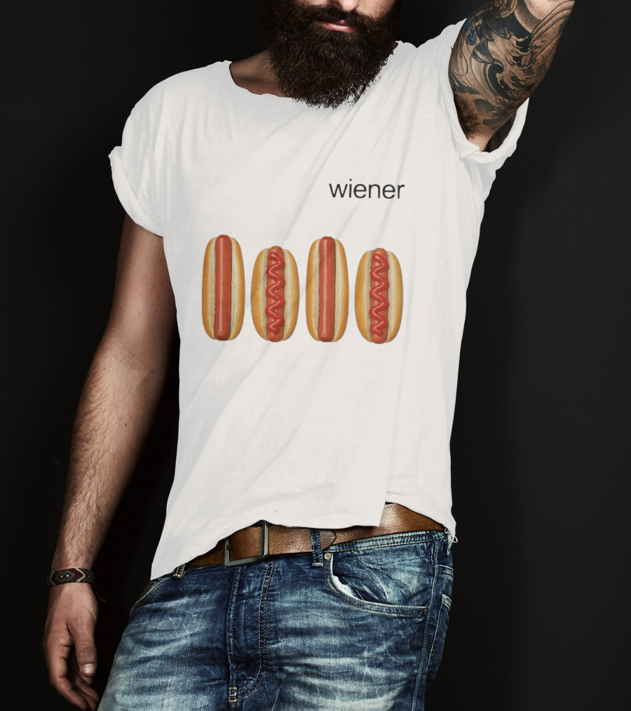 Wiener Hot Dog Ketchup Food Iconic Snack T-Shirt