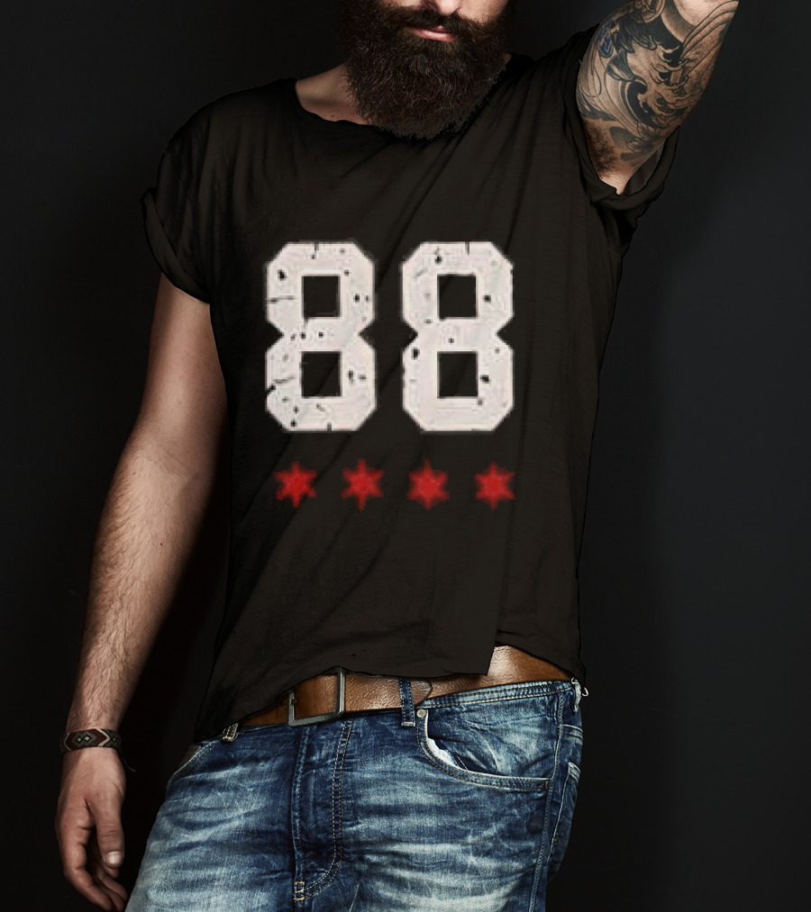 Chicago Blackhawks Showtime Returns 88 Three Red Stars T-Shirt