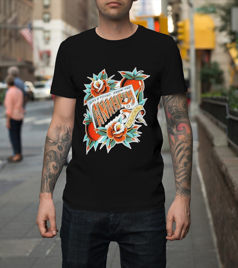 Greetings From The Anaheim Ducks Hockey Tattoo T-Shirt