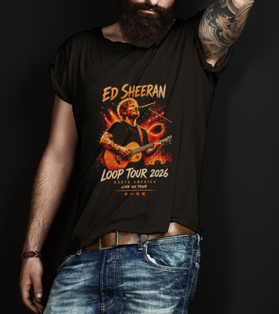 Ed Sheeran Loop Tour 2026 North America Live On Tour Plus Divide Multiply T-Shirt